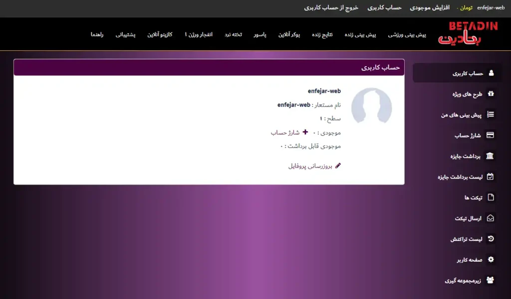 صفحه اصلی سایت انفجار بعد از ثبت نام